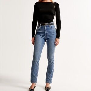 Abercrombie High Waisted Slim Straight Jeans